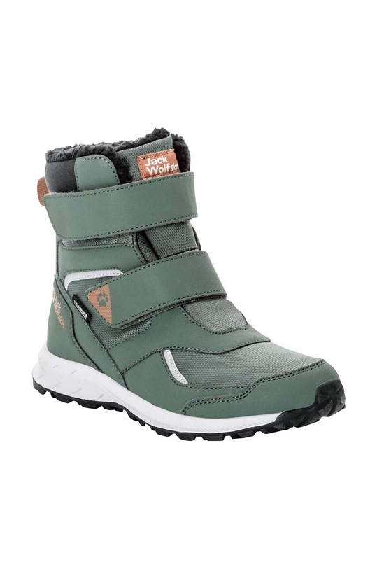 Chłopiec Jack Wolfskin buty zimowe dziecięce WOODLAND WT TEXAPORE HIGH VC 4054001 turkusowy