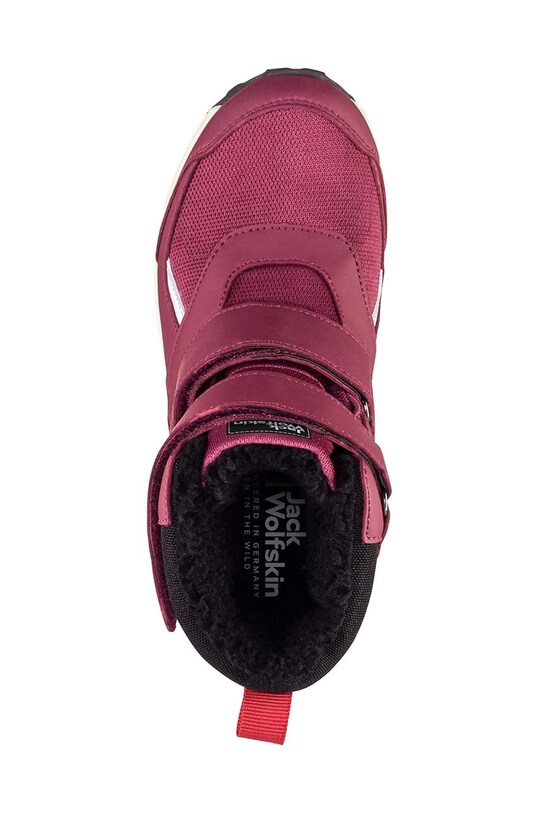 Jack Wolfskin cizme de iarna pentru copii WOODLAND WT TEXAPORE HIGH VC 4054001 burgundia