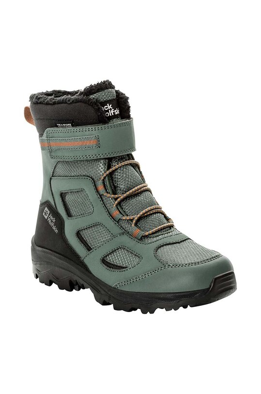 Jack Wolfskin buty zimowe dziecięce VOJO WT TEXAPORE HIGH ocieplane zielony 4054011