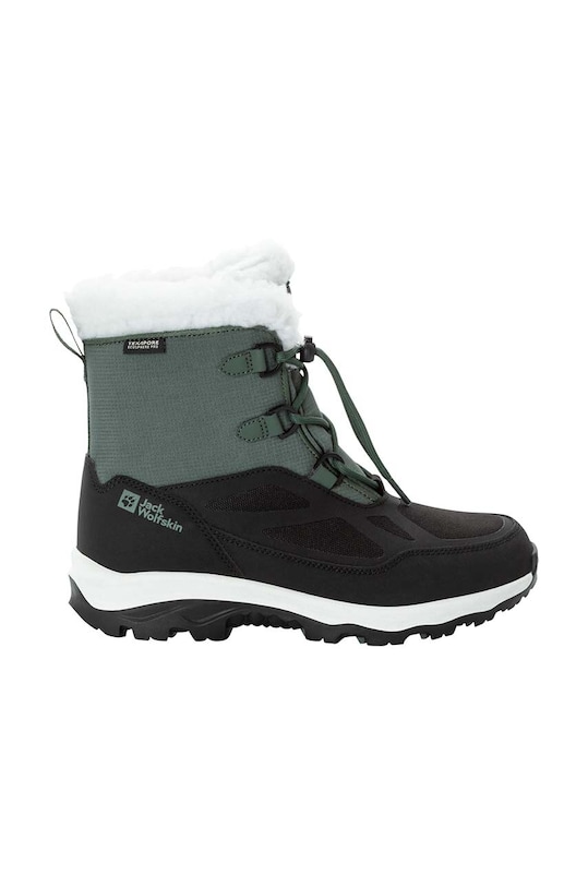 Детские зимние сапоги Jack Wolfskin VOJO SHELL XT TEXAPORE MID с утеплением зелёный 4054101