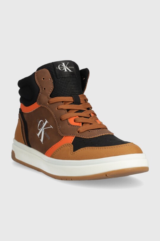 Calvin Klein Jeans sneakers pentru copii V3X9.80731.35.39 maro AW23