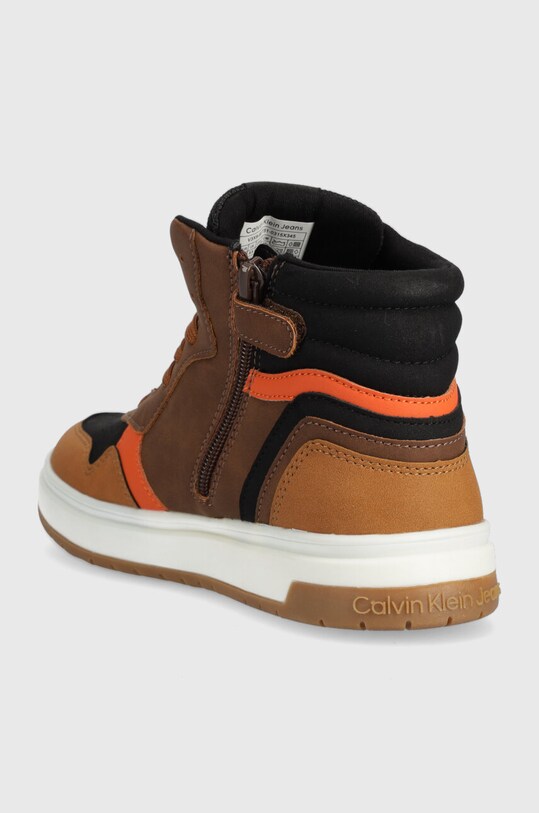 Băieți Calvin Klein Jeans sneakers pentru copii V3X9.80731.35.39 maro
