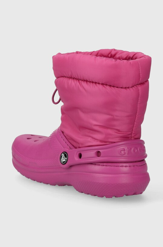 Chłopiec Crocs śniegowce dziecięce Classic Lined Neo Puff 207940.CROCS.CLASSIC.LI różowy