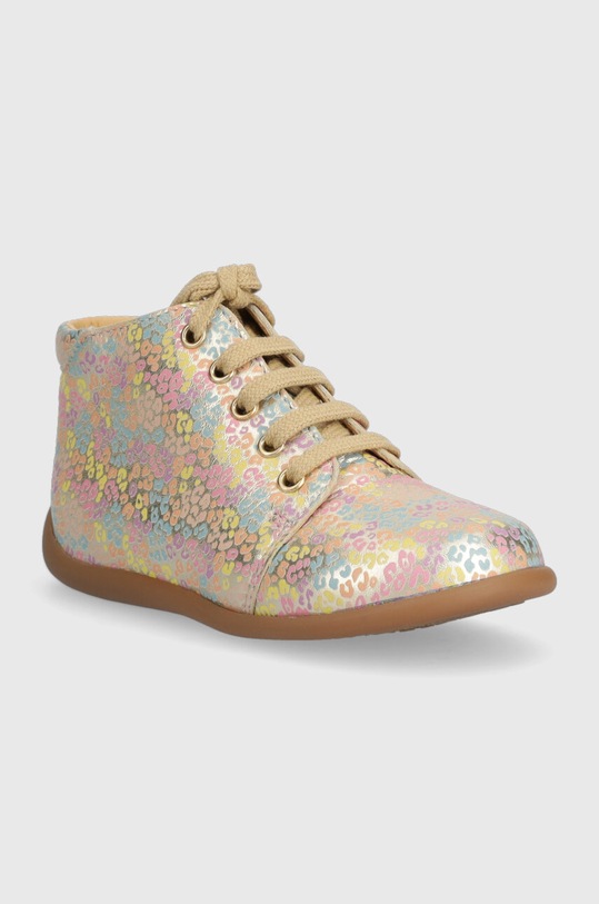 Детские кожаные полуботинки Pom D'api P1ACCV0410.24.25 мультиколор AW23