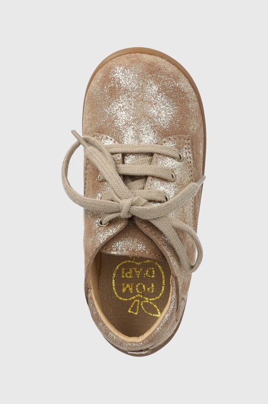 Dětské semišové polobotky Pom D'api béžová P1AGAZ0405.19.23