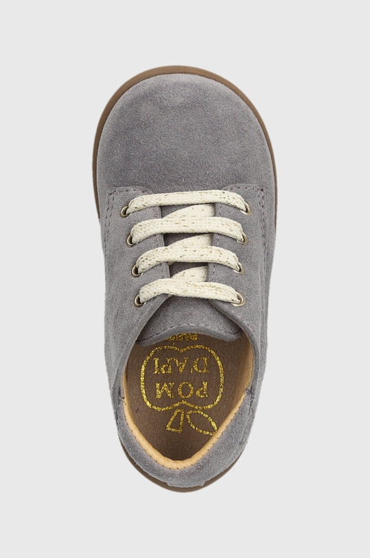 Παιδικά κλειστά παπούτσια σουέτ Pom D'api STAND-UP DERBY γκρί P1AGDO0404.19.23