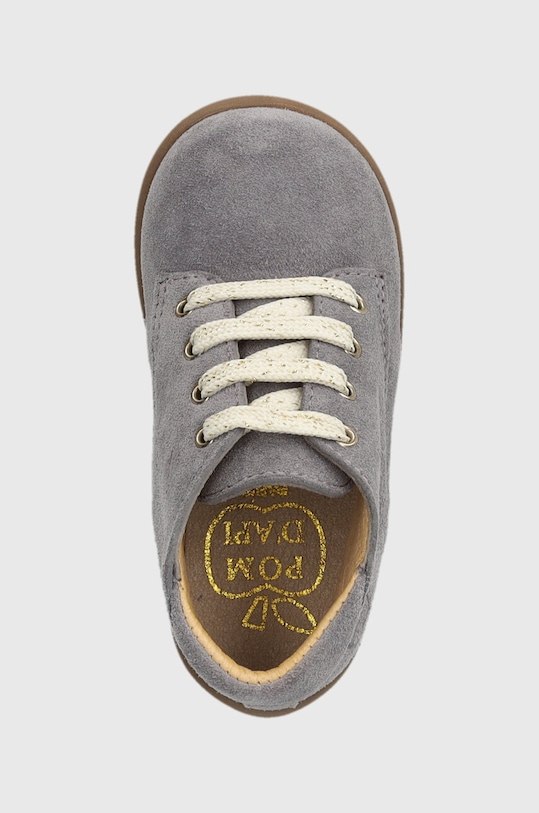 Παιδικά κλειστά παπούτσια σουέτ Pom D'api STAND-UP DERBY γκρί P1AGDO0404.19.23