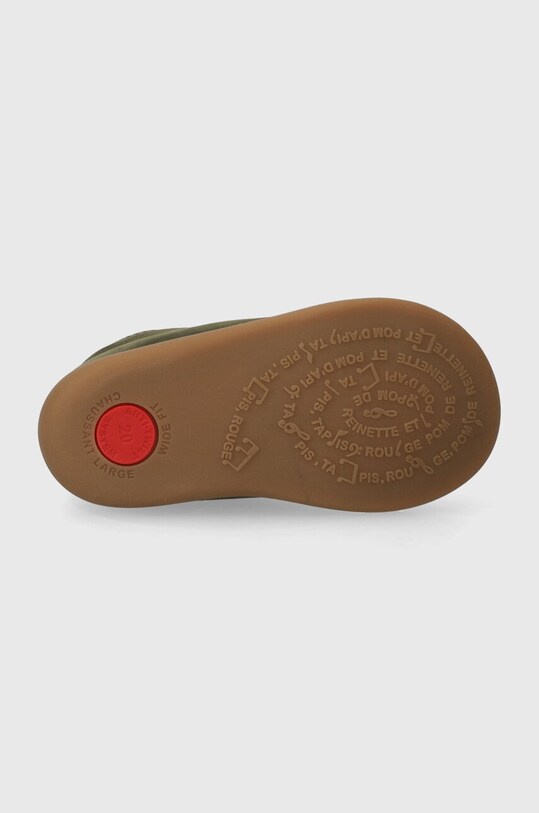 Детские замшевые зимние ботинки Pom D'api FLEX-UP BOTTINE FUR P1BBCG0403.19.23 зелёный