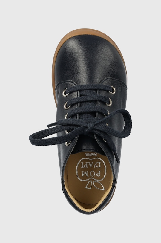 Dětské kožené polobotky Pom D'api FLEX-UP BOTTINE VEG námořnická modř P1BCAB04R1.24.25