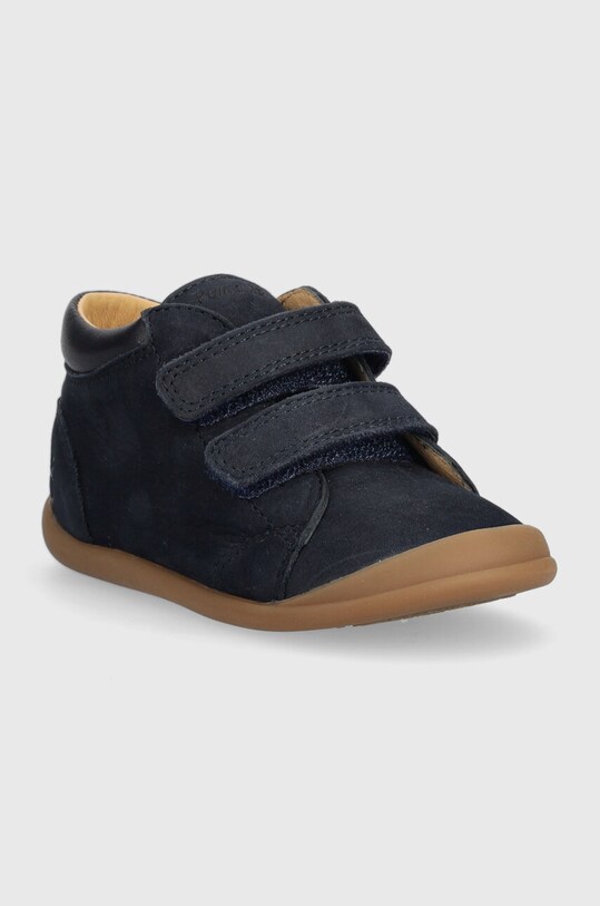 Дитячі замшеві туфлі Pom D'api P1BDBH0402.19.23 темно-синій AW23