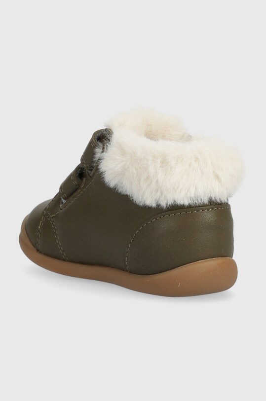 Chłopiec Pom D'api buty zimowe skórzane dziecięce FLEX-UP EASY FUR P1BEBN0401.19.23 zielony
