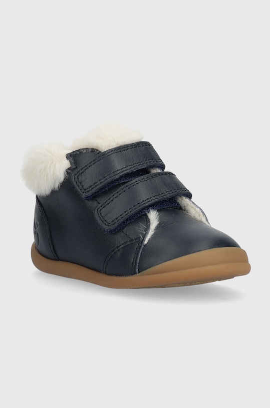 Dječje zimske kožne cipele Pom D'api FLEX-UP EASY FUR P1BEEZ0402.19.23 mornarsko plava AW23
