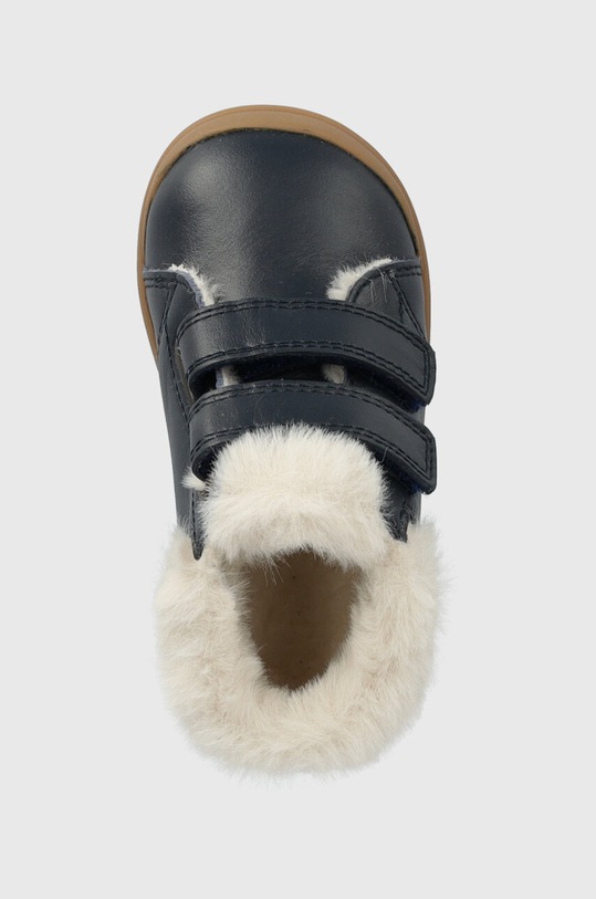 Dječje zimske kožne cipele Pom D'api FLEX-UP EASY FUR mornarsko plava P1BEEZ0402.19.23