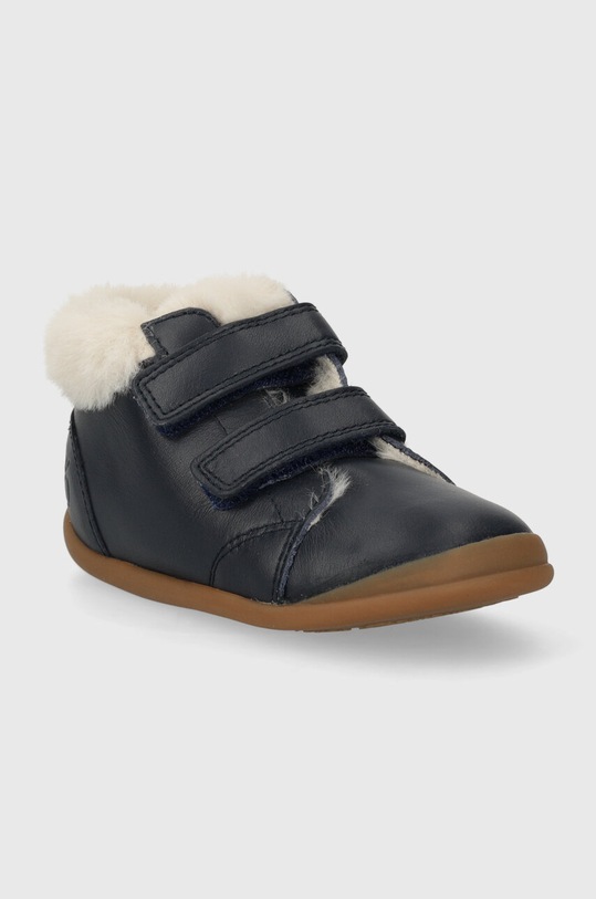 Pom D'api buty zimowe skórzane dziecięce FLEX-UP EASY FUR P1BEEZ0402.24.25 granatowy AW23
