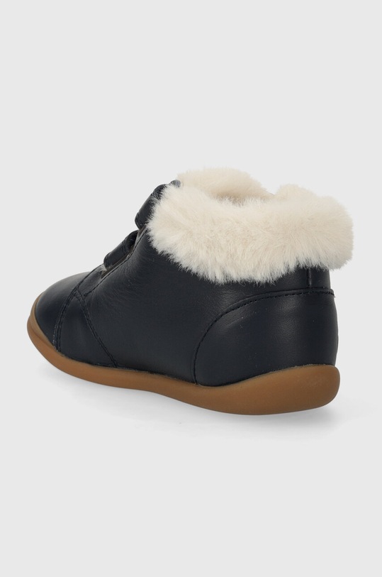 Chłopiec Pom D'api buty zimowe skórzane dziecięce FLEX-UP EASY FUR P1BEEZ0402.24.25 granatowy