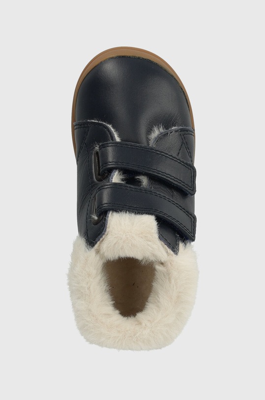 Pom D'api buty zimowe skórzane dziecięce FLEX-UP EASY FUR granatowy P1BEEZ0402.24.25