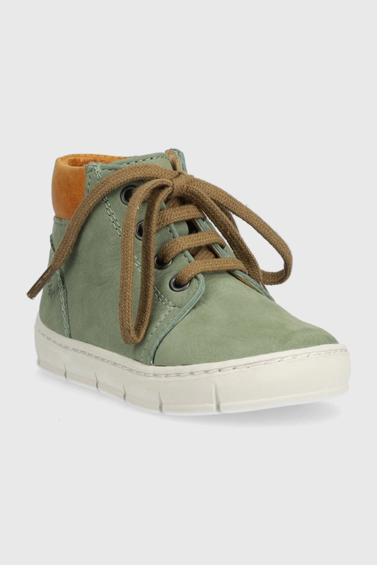 Pom D'api pantofi din piele intoarsa pentru copii P1CBCJ0404.21.23 verde AW23