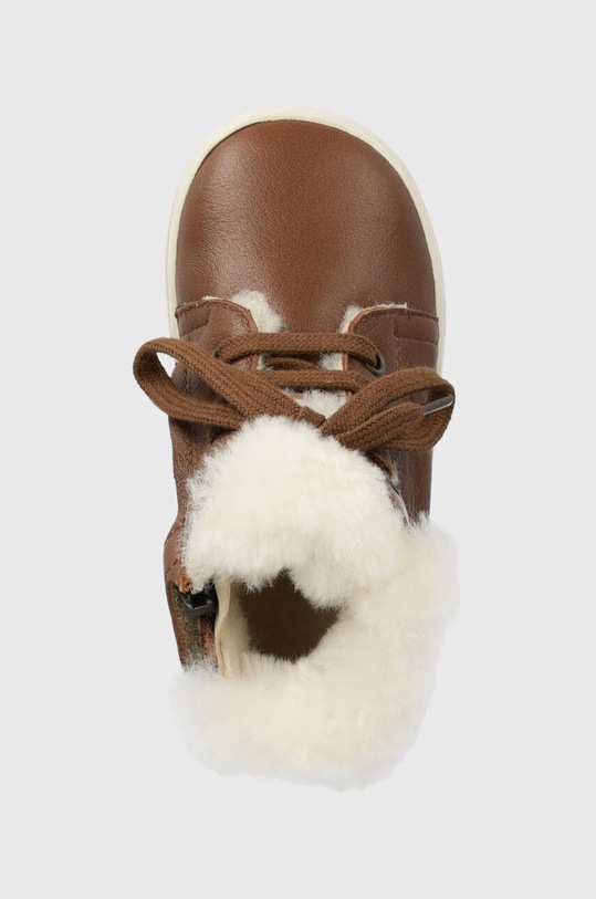 Pom D'api gyerek télicipő bőrből START TOP FUR barna P1CCAP04R1.21.23
