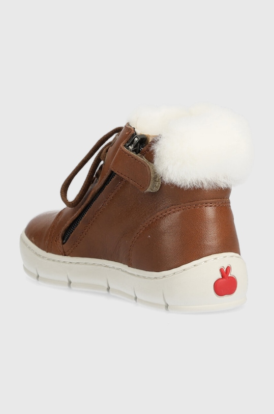 Dječaci Dječje zimske kožne cipele Pom D'api START TOP FUR P1CCAP04R1.24.27 smeđa