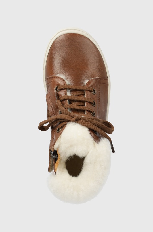 Detské zimné topánky Pom D'api START TOP FUR hnedá P1CCAP04R1.28.30