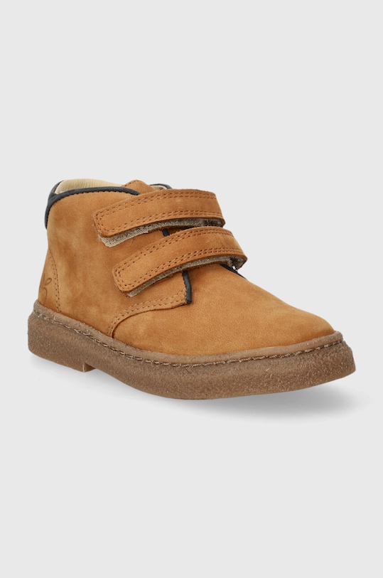 Pom D'api półbuty zamszowe dziecięce TRIX EASY P1DCCG0402.22.23 brązowy AW23