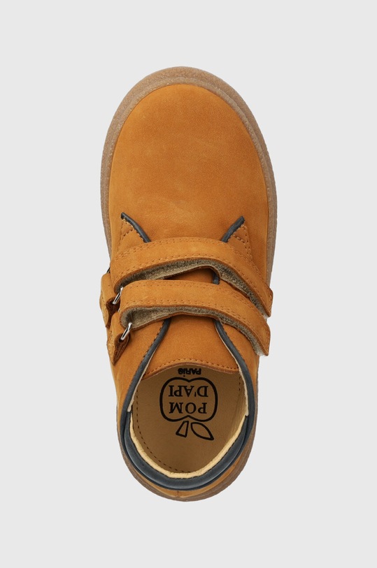 Dětské semišové polobotky Pom D'api TRIX EASY hnědá P1DCCG0402.24.27