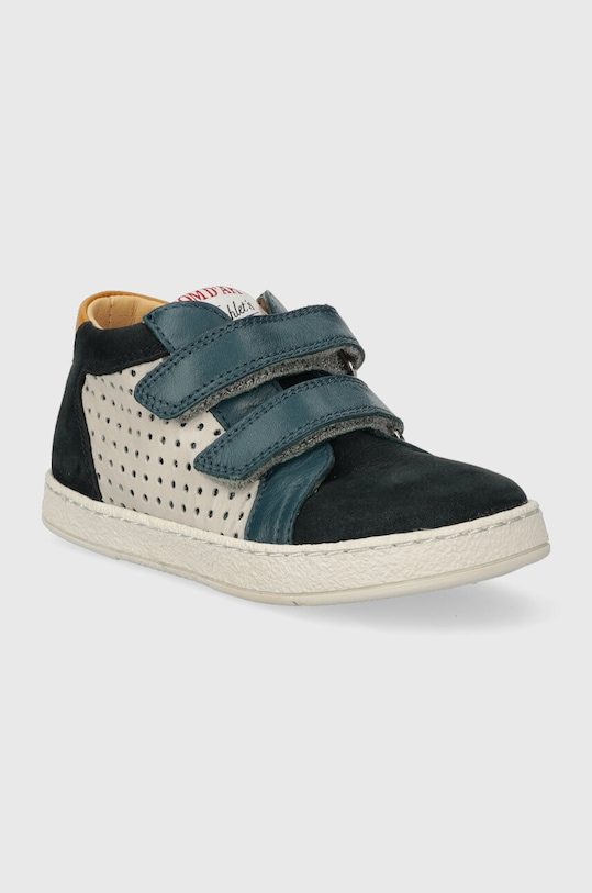Pom D'api sneakersy skórzane dziecięce MOUSSE EASY PERFO P1PGAM0409.19.23 granatowy AW23