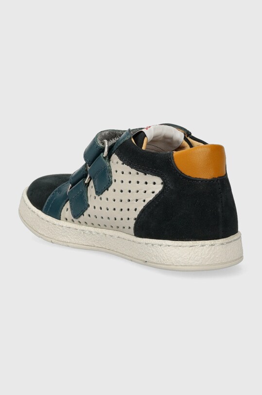Chłopiec Pom D'api sneakersy skórzane dziecięce MOUSSE EASY PERFO P1PGAM0409.19.23 granatowy