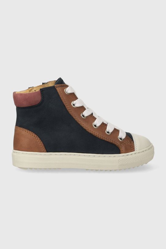 Pom D'api trampki dziecięce SWAG ZIP LACE imitacja zamszu granatowy P1QBCJ0401.24.27