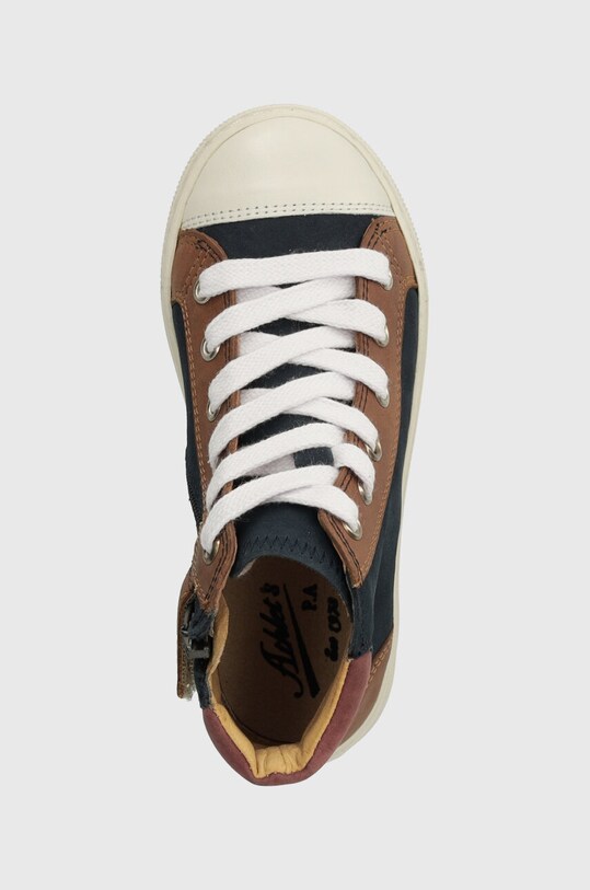 Παιδικά πάνινα παπούτσια Pom D'api SWAG ZIP LACE σκούρο μπλε P1QBCJ0401.24.27