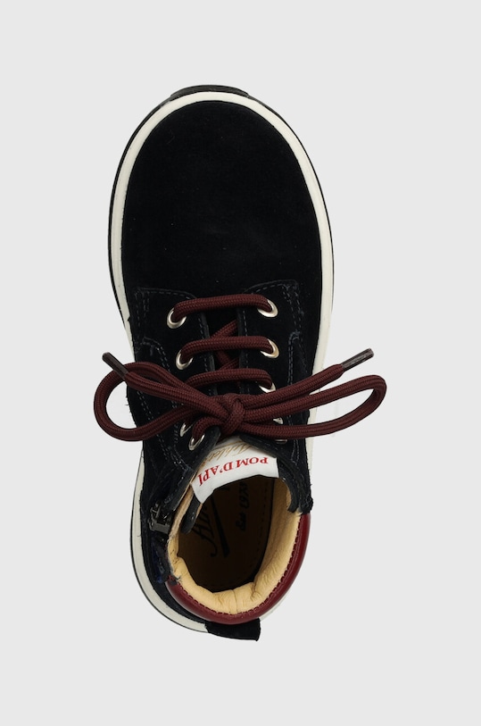 Παιδικά κλειστά παπούτσια σουέτ Pom D'api FLOW BOOTS σκούρο μπλε P1QPEP0402.24.27