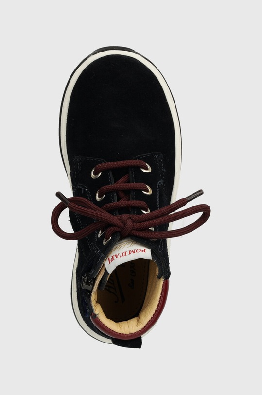 Детские замшевые полуботинки Pom D'api FLOW BOOTS чёрный P1QPEP0402.24.27