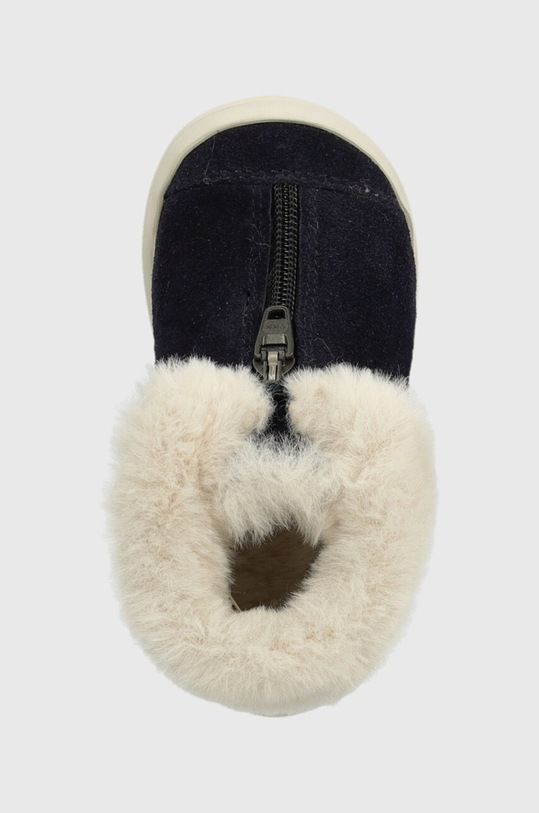 Detské zimné semišové topánky Pom D'api SWEET ZIP FUR tmavomodrá P1VBDO0402.19.23