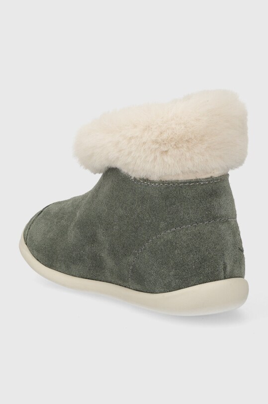 Chłopiec Pom D'api buty zimowe zamszowe dziecięce SWEET ZIP FUR P1VBDO0403.24.27 szary