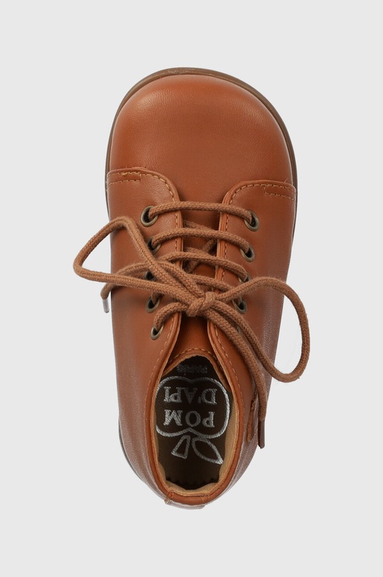 Детские кожаные полуботинки Pom D'api коричневый P1ZDBN04R2