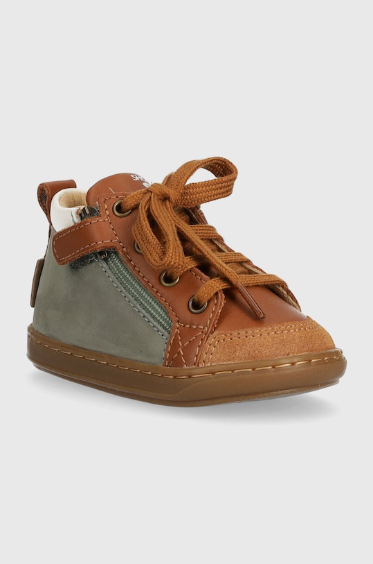 Shoo Pom półbuty skórzane dziecięce P4AFBJ0407 brązowy AW23