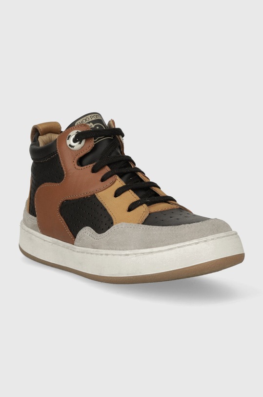 Shoo Pom sneakersy skórzane dziecięce P4LACJ0403.28.34 brązowy AW23
