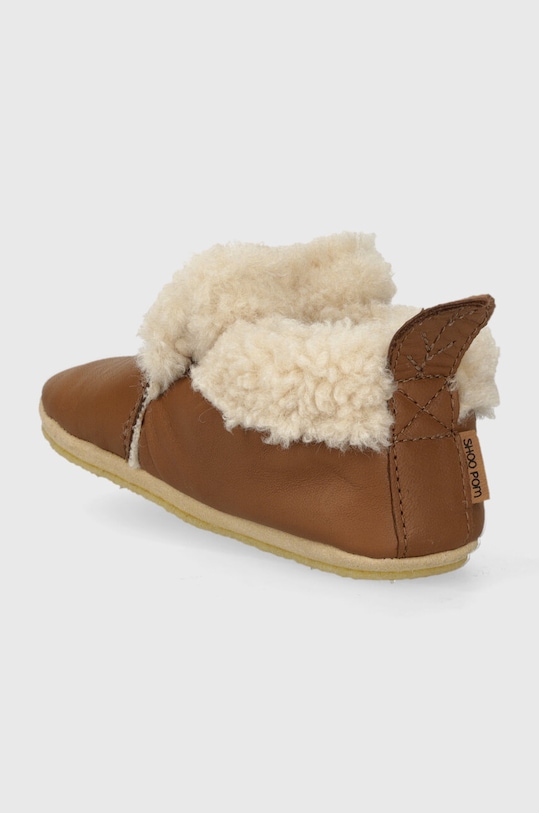 Shoo Pom kapcie skórzane dziecięce brązowy P4NCEX04R1.24.26