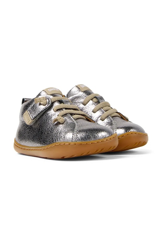 Dječje kožne polucipele Camper 80153 srebrna AW25
