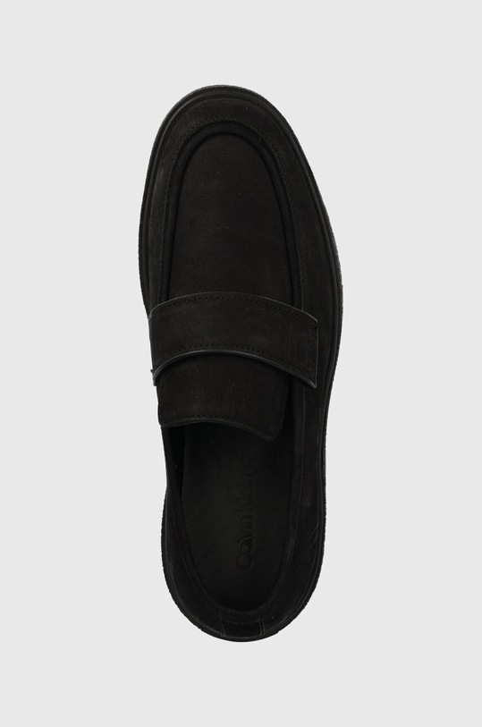 Calvin Klein mokasyny zamszowe LOAFER NB czarny HM0HM01031