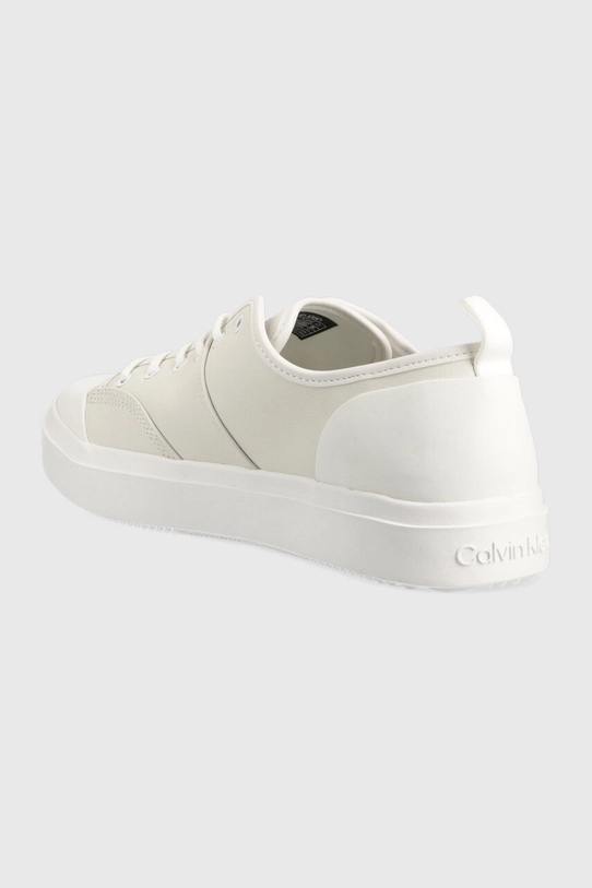 Boty Kožené sneakers boty Calvin Klein LOW TOP LACE UP LTH HM0HM01045 bílá