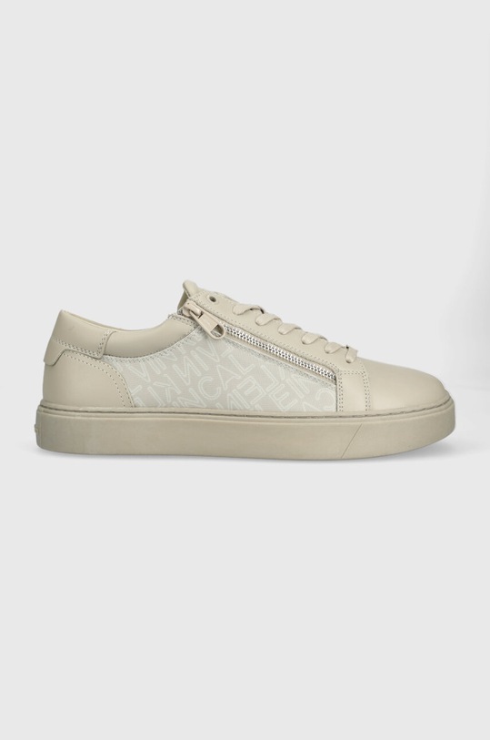 Calvin Klein sneakersy LOW TOP LACE UP W/ZI tekstylny beżowy HM0HM01059