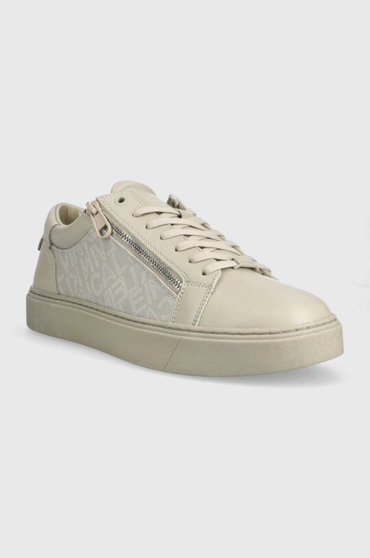 Calvin Klein sneakersy LOW TOP LACE UP W/ZI HM0HM01059 beżowy AW23