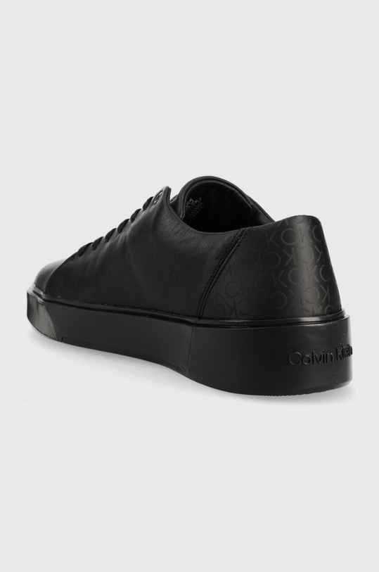 Obuv Kožené tenisky Calvin Klein LOW LACE UP LTH MONO HM0HM01236 čierna