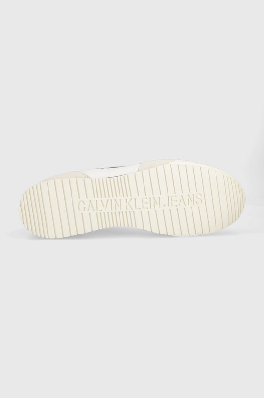 Calvin Klein Jeans sneakersy skórzane LOW PROFILE RUNNER M YM0YM00695 biały