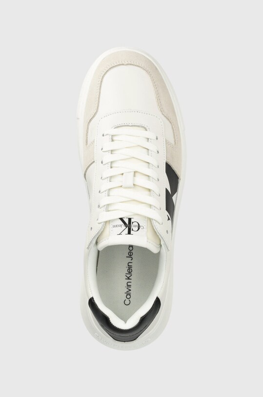 Calvin Klein Jeans sneakers din piele CHUNKY CUPSOLE LACEU bej YM0YM00703