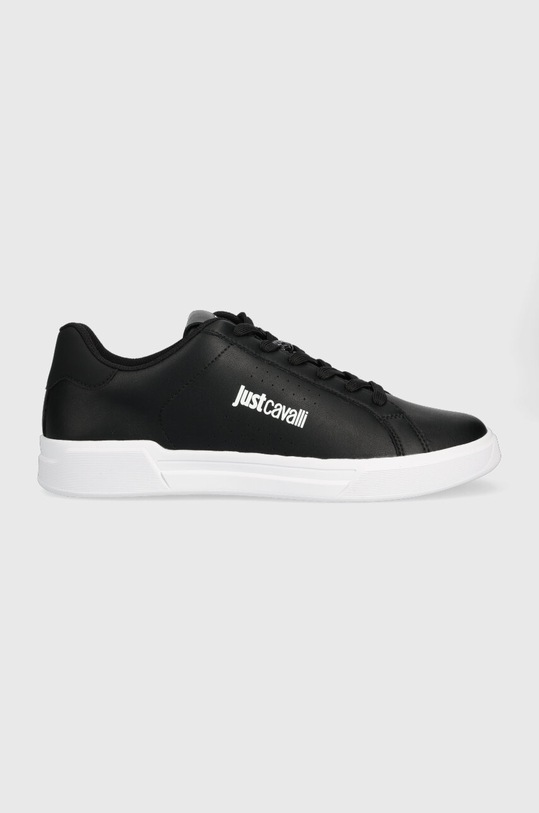 Just Cavalli bőr sportcipő szintetikus fekete 75QA3SB3ZP287899