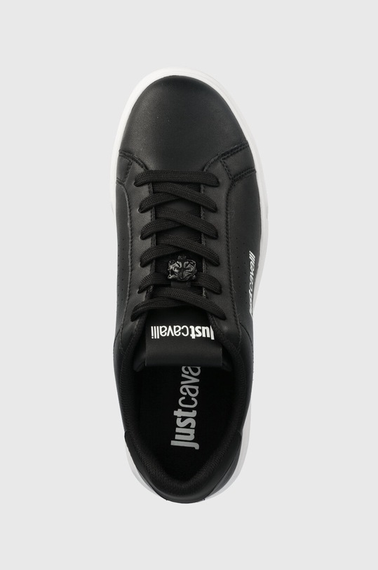 Just Cavalli bőr sportcipő fekete 75QA3SB3ZP287899