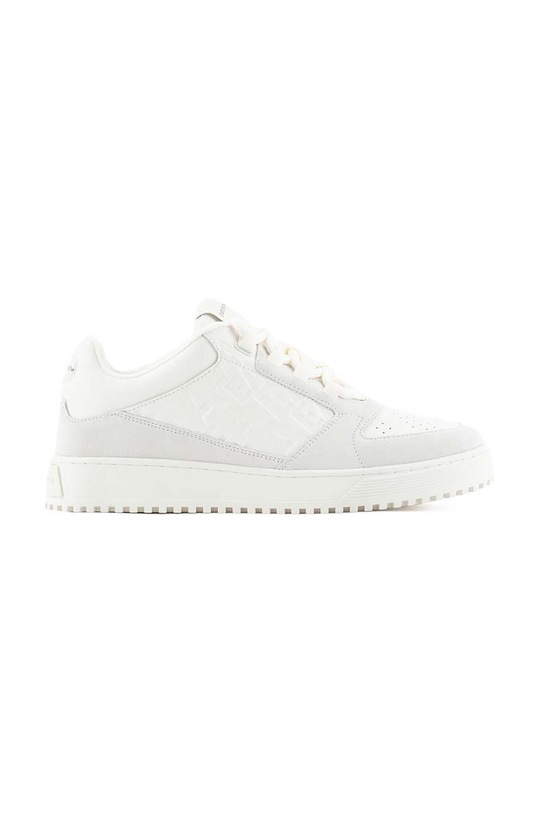 Emporio Armani sneakersy skórzane skóra zamszowa biały X4X636.XN791.M801