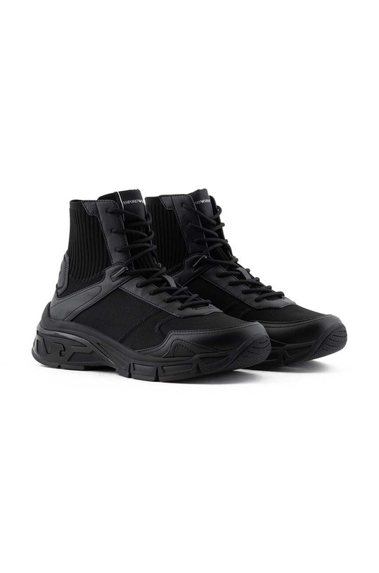 Emporio Armani buty wysokie X4Z124.XN947.A083 czarny AW23
